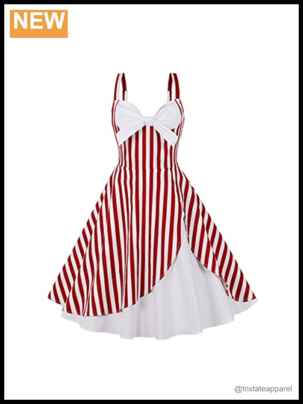 Women's 1950s Vintage Swing Dress Spaghetti Strap A-Line Midi Cocktail Party